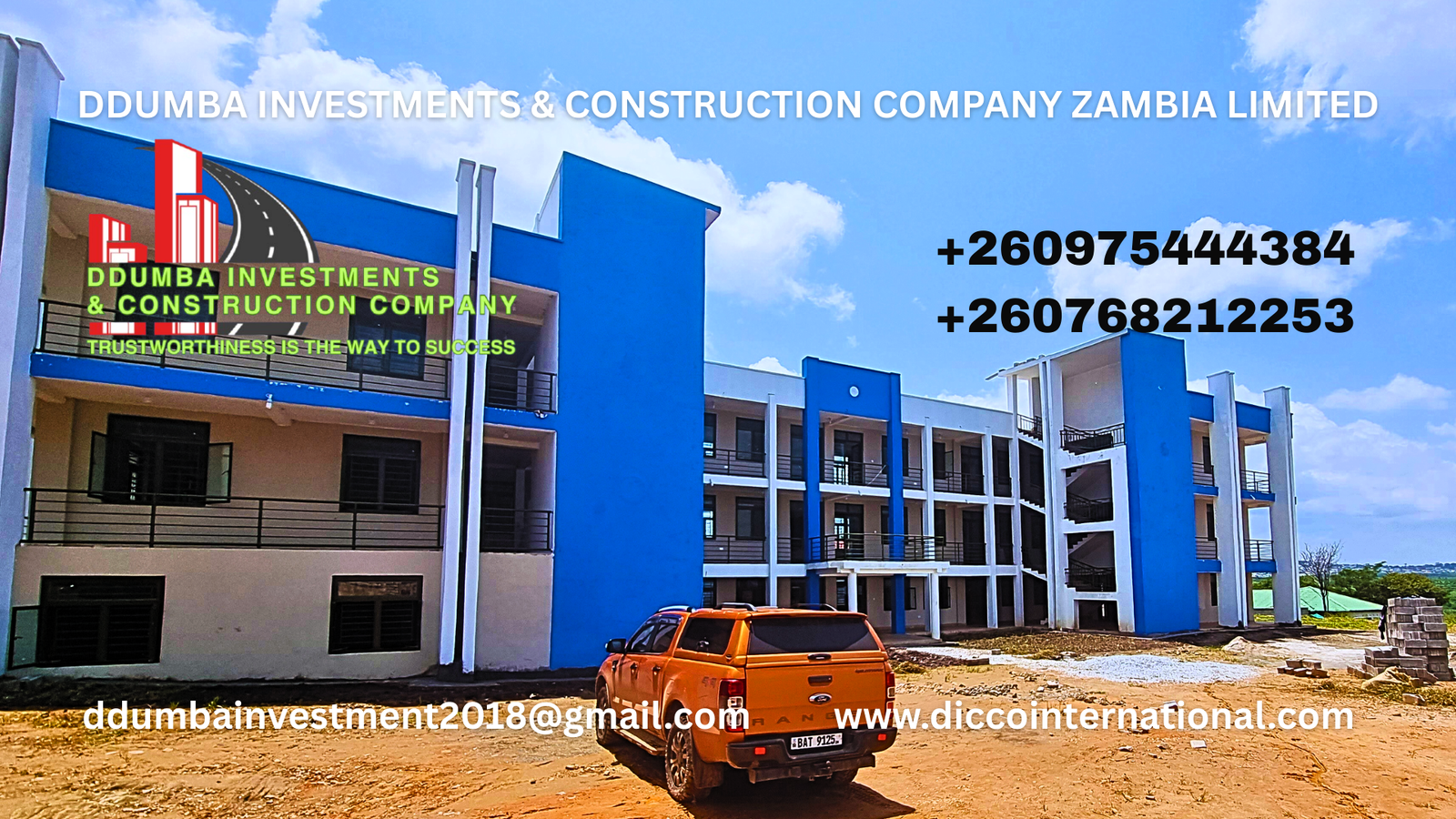 Bena Culture & Development Zambia Project, Three Story Building Zanimuone West (Lusaka, Zambia) – School Building Construction